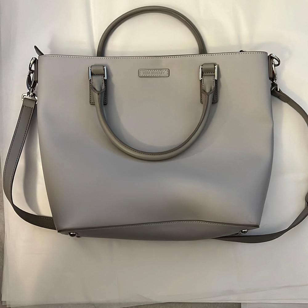 Vera Bradley Composition Satchel in Dove Gray. NWT
